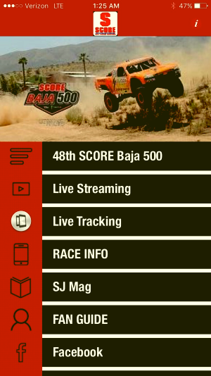 Click the Photo and Get Your Free SCORE Racing App. Available in Apple and Android versions currently.